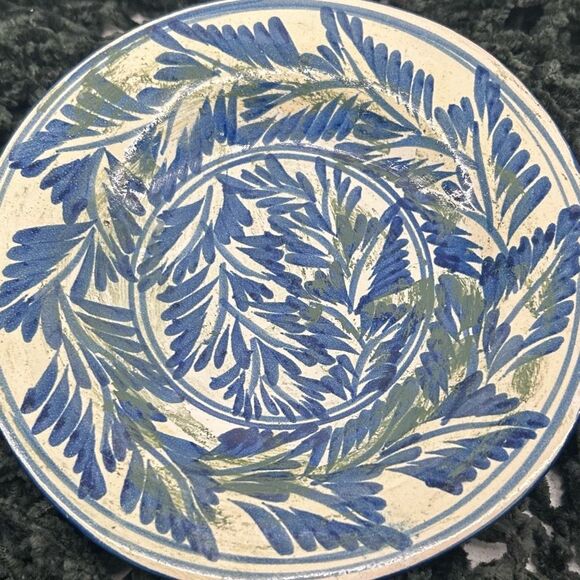 Talavera Pottery Briger Design Plate Dish 7.5" Blue Hand-painted Mexican Folkart - Picture 3 of 7